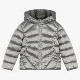 Mayoral-Пуховик цвета серебристый металлик | Childrensalon Outlet