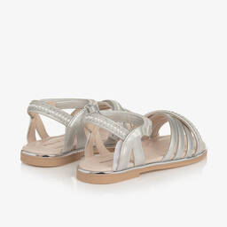 Mayoral-Girls Silver Velcro Sandals | Childrensalon Outlet