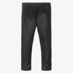 Mayoral-Girls Sleek Black Leatherette Leggings | Childrensalon Outlet