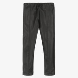 Mayoral-Girls Sleek Black Leatherette Leggings | Childrensalon Outlet