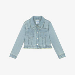 Mayoral-Girls Soft Blue Washed Jacket | Childrensalon Outlet