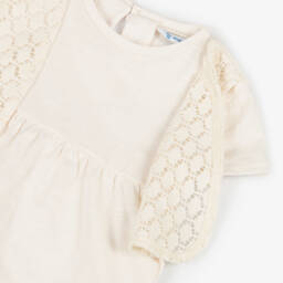 Mayoral-طقم كروشيه عاجي ناعم للبنات | Childrensalon Outlet