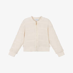 Mayoral-Girls Soft Ivory Knit Jacket | Childrensalon Outlet