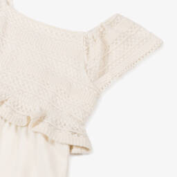 Mayoral-Girls Soft Ivory Knit Romper | Childrensalon Outlet