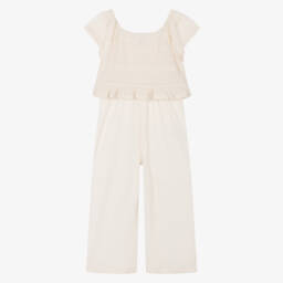 Mayoral-Girls Soft Ivory Knit Romper | Childrensalon Outlet