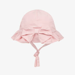 مايورال Newborn-قبعة شمسية قطنية ناعمة للبنات باللون الوردي | Childrensalon Outlet
