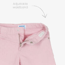 Mayoral-شورت دنيم وردي ناعم للبنات | Childrensalon Outlet