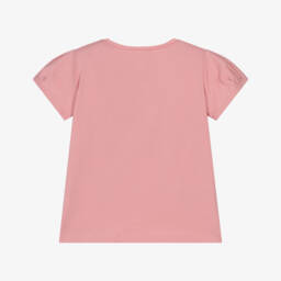 Mayoral-Girls Soft Pink Lace Tee | Childrensalon Outlet