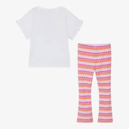 Mayoral-Girls' Soft Pink Zigzag Leggings Ensemble | Childrensalon Outlet