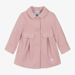 Mayoral-Girls Soft Rose Felted Jacket | Childrensalon Outlet