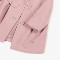 Mayoral-Girls Soft Rose Felted Jacket | Childrensalon Outlet