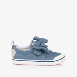 Mayoral-Girls Sparkling Blue Bow Sneakers | Childrensalon Outlet