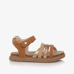 Mayoral-Блестящие коричневые сандалии из искусственной кожи для девочек | Childrensalon Outlet