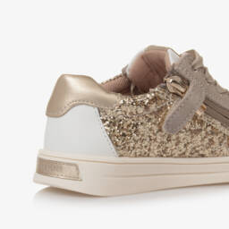 Mayoral-Girls Sparkling Gold Leather Sneakers | Childrensalon Outlet
