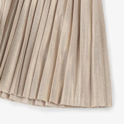 Mayoral-Girls Sparkling Gold Pleated Shorts | Childrensalon Outlet