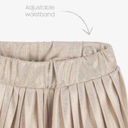 Mayoral-Girls Sparkling Gold Pleated Shorts | Childrensalon Outlet