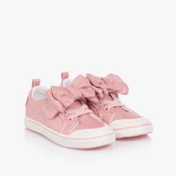 Mayoral-Girls Sparkly Pink Bow Sneakers | Childrensalon Outlet