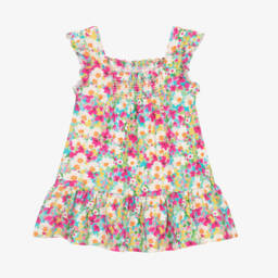 Mayoral-Girls Springtime Pink Floral Frock | Childrensalon Outlet