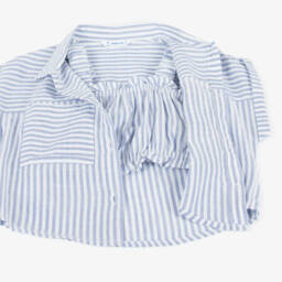 Mayoral-Girls Striped Cotton Top Duo | Childrensalon Outlet