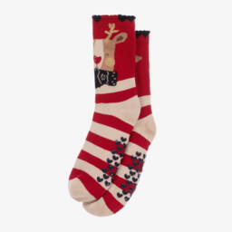 Mayoral-Girls Striped Reindeer Cotton Socks | Childrensalon Outlet