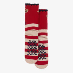 Mayoral-Girls Striped Reindeer Cotton Socks | Childrensalon Outlet
