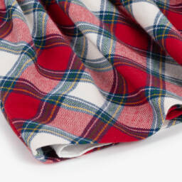 Mayoral Newborn-فستان تارتان قطن لون أحمر للمولودات | Childrensalon Outlet