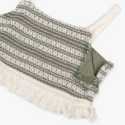 Mayoral-Girls Tassel-Trimmed Khaki & Ivory Top | Childrensalon Outlet