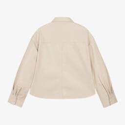 مايورال-قميص جلد صناعي لون بيج للبنات | Childrensalon Outlet