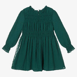 Mayoral-Зеленое шифоновое платье для подростков | Childrensalon Outlet