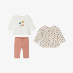 مايورال Newborn-طقم ليقنز قطن لون أحمر للمولودات | Childrensalon Outlet