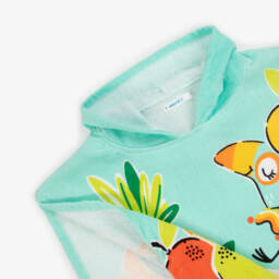 Mayoral-Girls Tropical Green Hooded Towel | Childrensalon Outlet