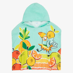 Mayoral-Girls Tropical Green Hooded Towel | Childrensalon Outlet