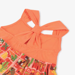 Mayoral-Girls Tropical Orange Two-Piece Set | Childrensalon Outlet