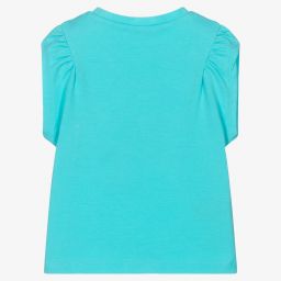 Mayoral-Girls Turquoise Blue Fruit Top | Childrensalon Outlet