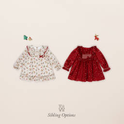 Mayoral-Girls Velour Starry Red Dress | Childrensalon Outlet