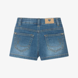 Mayoral-شورت جينز أزرق مغسول للبنات | Childrensalon Outlet