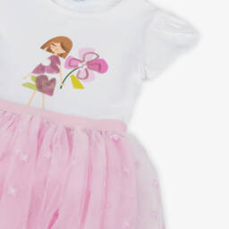 Mayoral-Girls Whimsical Pink Outfit Ensemble | Childrensalon Outlet