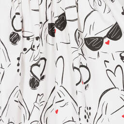 Mayoral-Girls White & Black Cotton Dress | Childrensalon Outlet