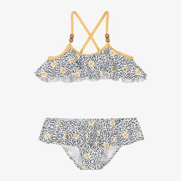 Mayoral-مايو بيكيني لون أبيض وأسود بطبعة ورود للبنات | Childrensalon Outlet