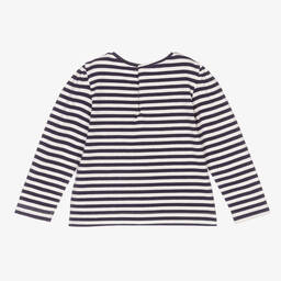 Mayoral-Бело-синий хлопковый топ для девочек | Childrensalon Outlet