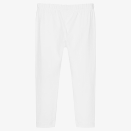 مايورال-ليغنغز قطن جيرسي لون أبيض للبنات | Childrensalon Outlet