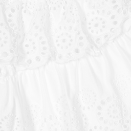 Mayoral-Белая хлопковая блузка для девочек | Childrensalon Outlet