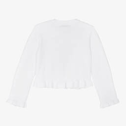 Mayoral-Girls White Cotton Cardigan | Childrensalon Outlet