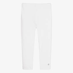 مايورال-ليقنز  قصير قطن مستدام جيرسي لون أبيض للبنات | Childrensalon Outlet