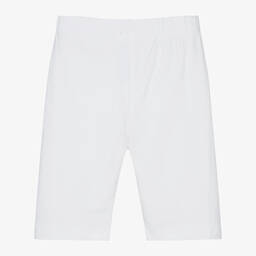 Mayoral-Girls White Cotton Cycling Shorts | Childrensalon Outlet