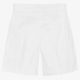 Mayoral-Girls White Cotton Shorts | Childrensalon Outlet
