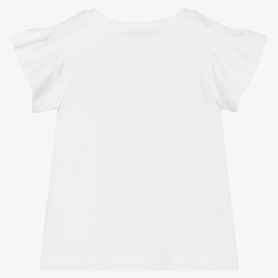 Mayoral-Белая футболка из хлопка для девочек | Childrensalon Outlet