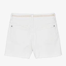 Mayoral-Белые джинсовые шорты для девочек | Childrensalon Outlet