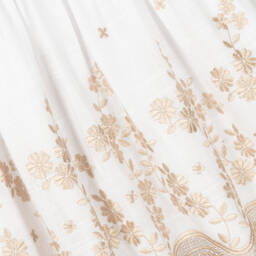 Mayoral-Girls White Embroidered Dress  | Childrensalon Outlet