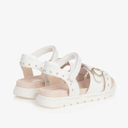 Mayoral-Girls White Faux Leather Studded Sandals | Childrensalon Outlet
